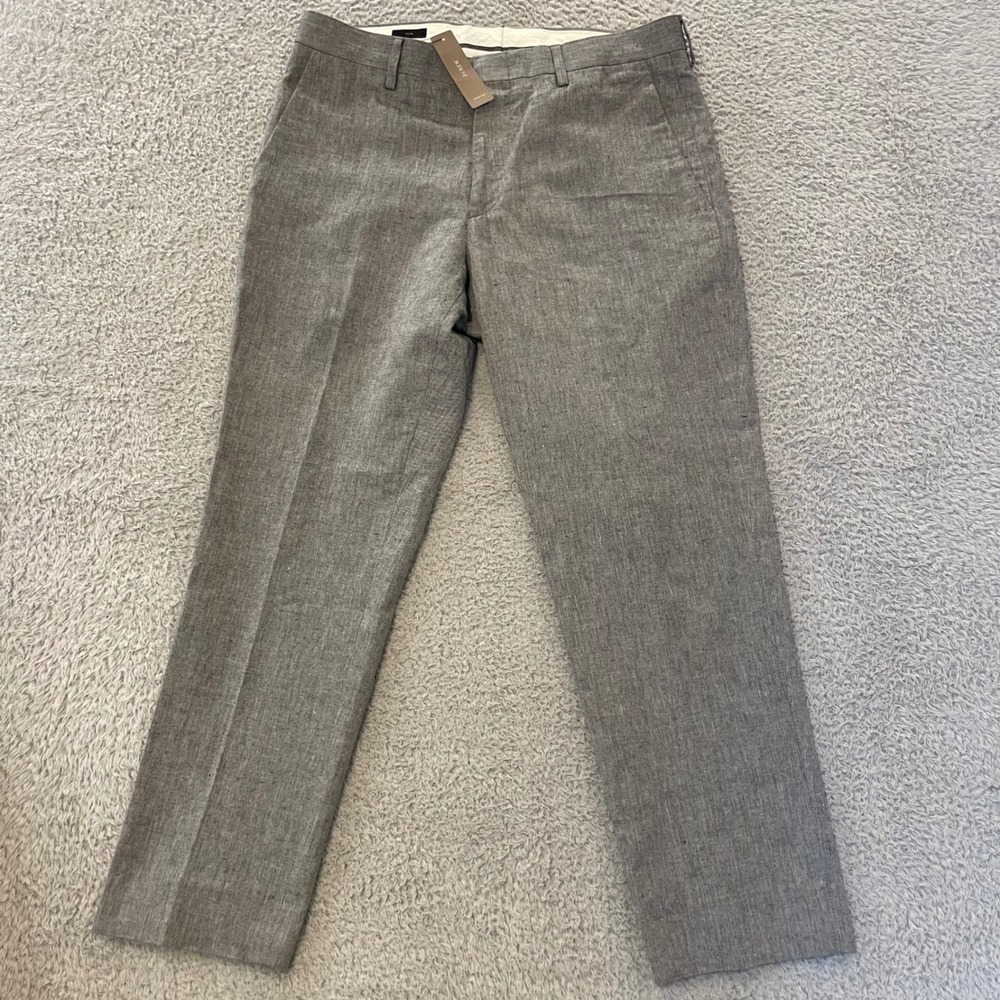 NWT J.Crew Ludlow Slim Fit Pant Mens 32x26 (Tag 30x30) Linen Blend Somelos H4161